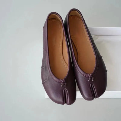 SEAME - Abigail Vegan Leather Flats Burgundy 35
