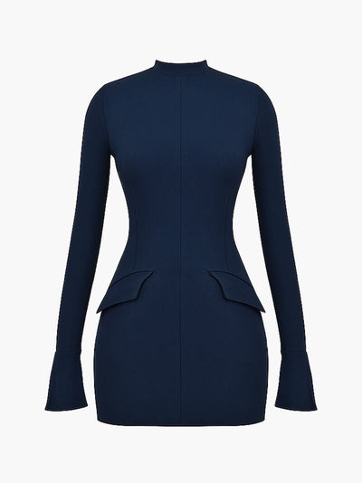 Seame - Adora Mini Dress navy blue S