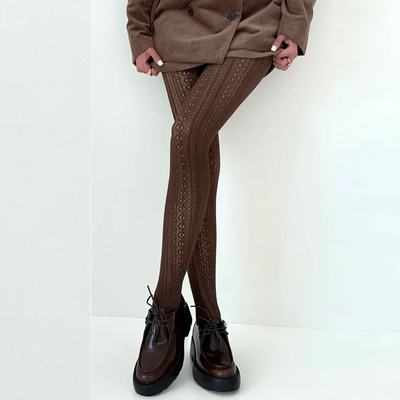 SEAME - Cassandra Knit Tights White S