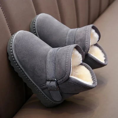 SEAME - Chloe Kids Snow Boots with Buckle Black 23