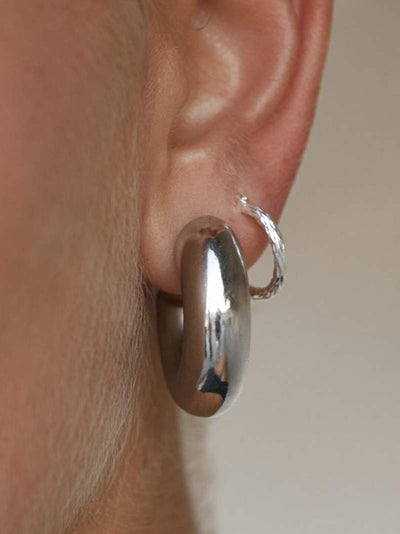 Seame - Chunky Hoops silver