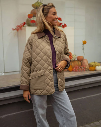 SEAME - Elsa Quilted Retro Jacket Brown S
