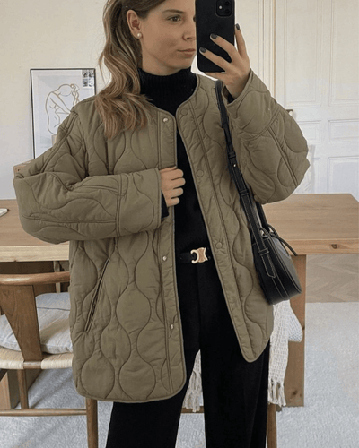 SEAME - Feliz Quilted Padded Jacket Green XS