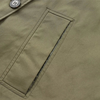 SEAME - Hailey Hooded Windbreaker Jacket Army Green M
