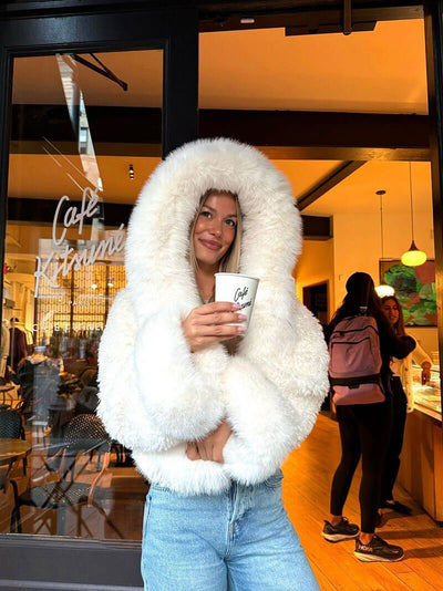 Seame - Henna Faux Fur Jacket White S