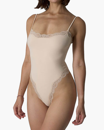 SEAME - Isla Lace Wireless Bodysuit Creme S