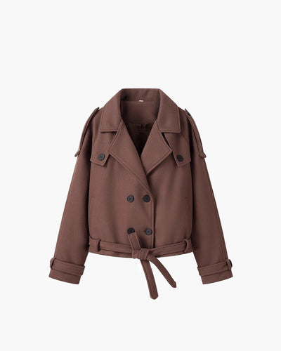 SEAME - Katrina Trench Coat Dark Brown S