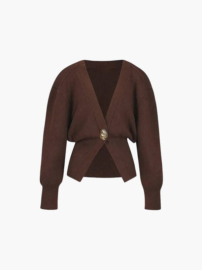 Seame - Lyra Knitted Cardigan Brown S