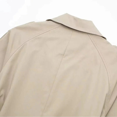 SEAME - Marielle Trench Coat Women, Classic Double - Breasted Design with Belt Creme XS