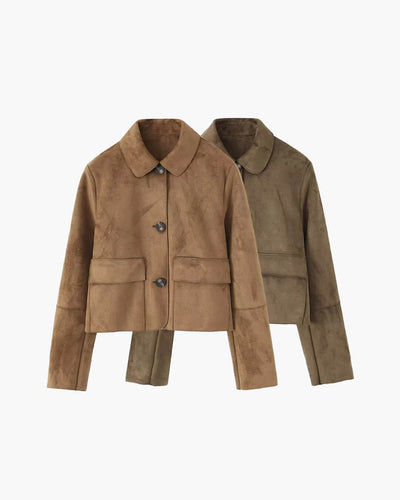 SEAME - Mirlinda Suede Jacket Brown XS