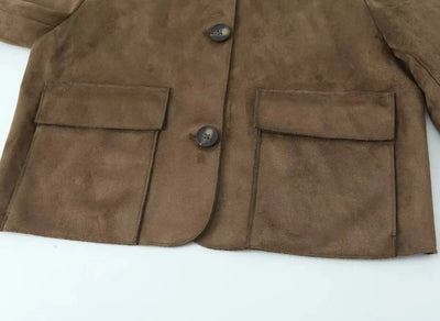 SEAME - Mirlinda Suede Jacket Brown XS