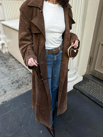 Seame - Molly faux suede Trenchcoat S