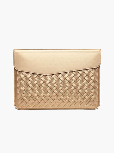 Seame - Nica Woven Laptop Bag Gold Regular