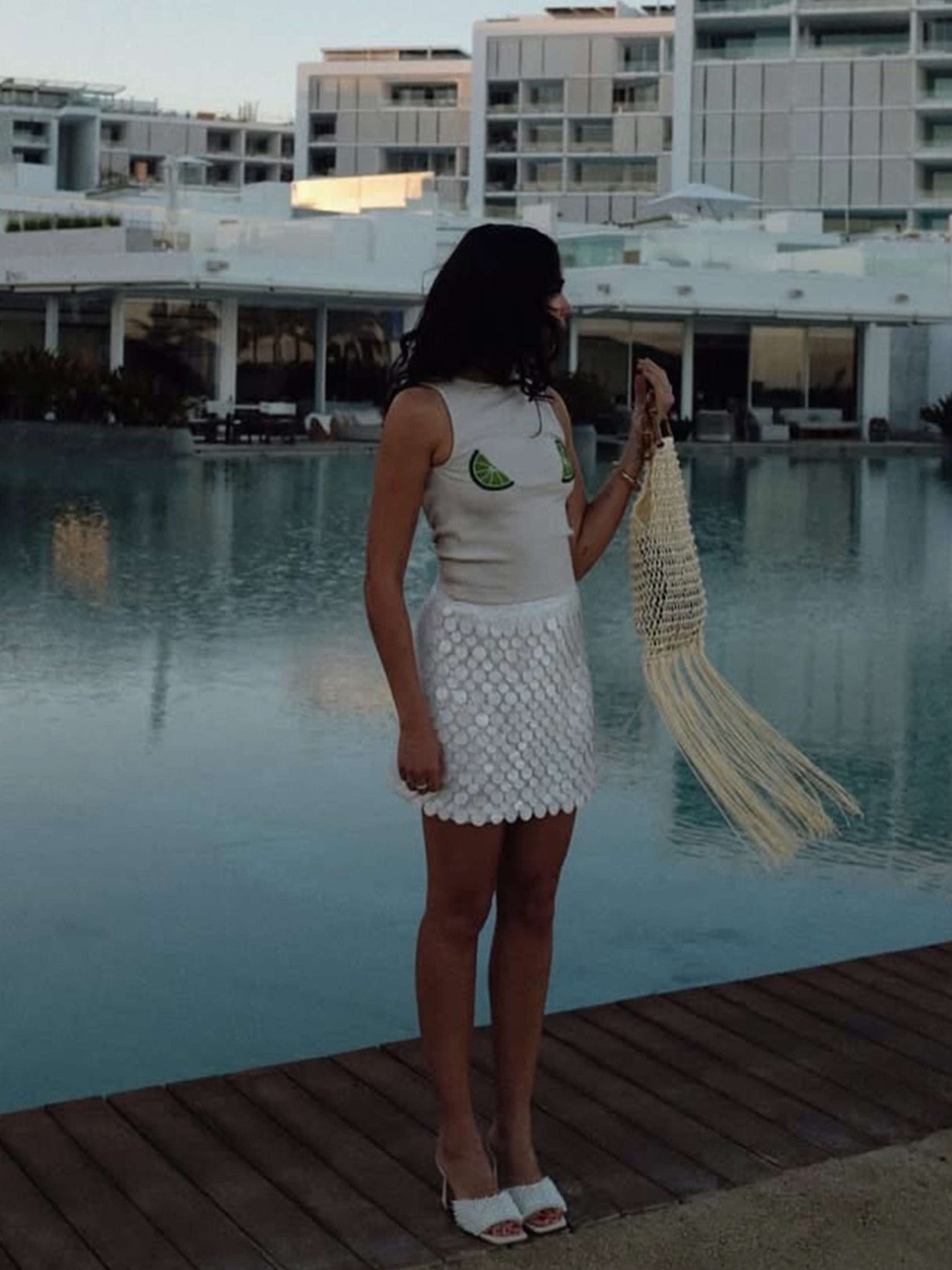 Seame - Rain Shell Mini Skirt White S