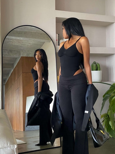 Seame - SEAME Shapewear Thong Bodysuit Black S