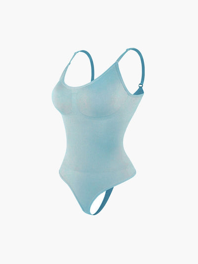 Seame - SEAME Shapewear Thong Bodysuit Sky Blue S