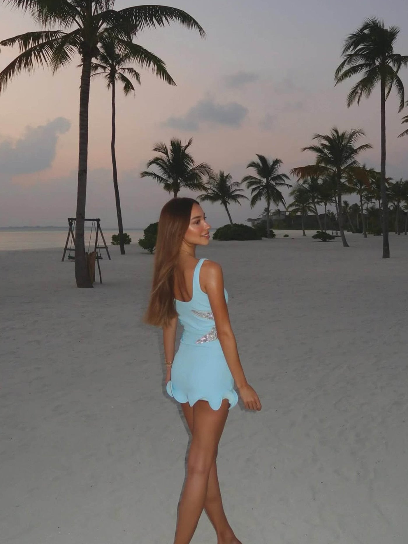 Seame - Yasmina Mini Dress Blue S
